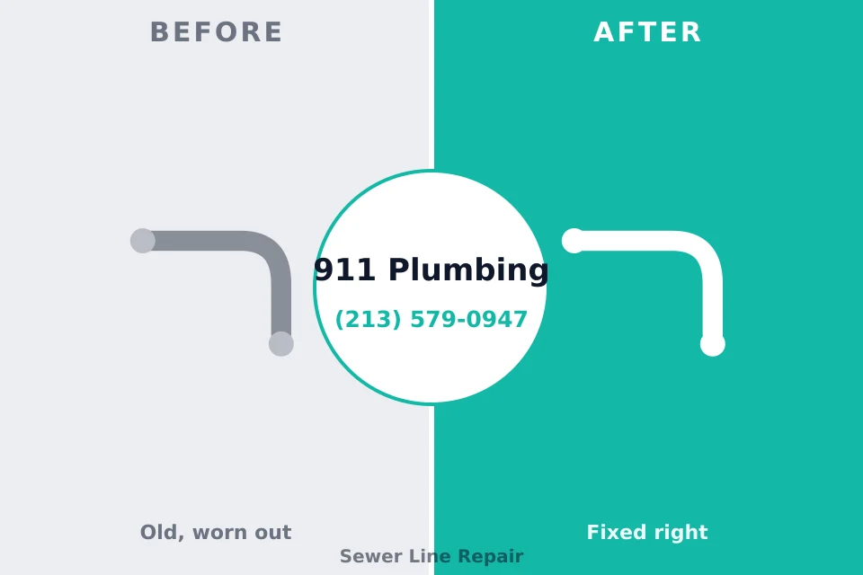 Before and after: plumbing repair Englewood, FL